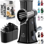 Manual Rotary Cheese Grater 5 Blade Shredder & Vegetable Slicer. Fixed Price $28.49.