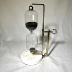 Classic Marble Brass Hour Glass With Precise 15-MINUTE Black Sand Timer. Fixed Price $24.99.