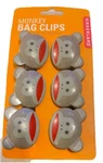 Kikkerland Sock Monkey Bag Clips - Set Of 6. Fixed Price $6.49.