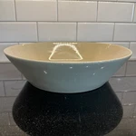 Pampered Chef Large Serving Bowl Model 1454 Sand Stone 12.5. Fixed Price $40.47.