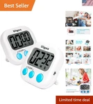 Big Digits & Magnetic Digital Kitchen Timer Set - Easy Read Anytime, Anywhere. Fixed Price $12.99.