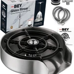 Bey Glass Rinser For Sink Stainless Steel Cup Washer Bar Accessory. Fixed Price $14.99.