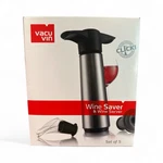 Vacu Vin Wine Saver & Server Set Stainless Steel Pump With Stoppers. Fixed Price $19.80.