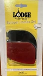 Lodge Cast Iron Scraper Combo Set Of Pan And Grill Red & Black A0125. Fixed Price $8.00.