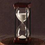 60 Minutes Sand Hourglass Timer, Vintage Clock Large, White. Fixed Price $37.87.