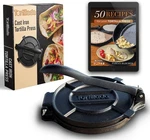 Tortillada Premium Press Cast Iron With Recipes E-book (12 Inch). Fixed Price $66.25.