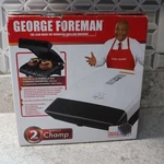 George Foreman Lean Mean Fat Grilling Machine White Champ GR0038W. Fixed Price $28.99.