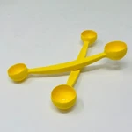 Lot Of 2 Vintage Yellow Tupperware 1333-7 Melon Baller & Cookie Dough Scooper. Fixed Price $9.95.