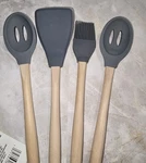 Cooking Concepts Gray Silicone Kitchen Utensil Set Spoon Spatula Brush. Fixed Price $9.99.