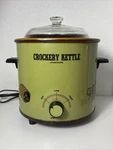Green Vintage Kmart Crockery Kettle Stoneware Slow Cooker Pot Japan Made. Fixed Price $22.50.