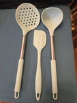 Kitchen Utensils Silicone Metal Green Strainer Ladle Spatula. Fixed Price $12.00.