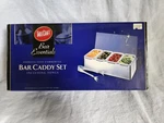 Tablecraft H1604 S/s Compartment Bar Caddy Set With Tongs New. Fixed Price $15.00.