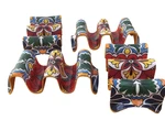 4-SET Taco Serving Stands Prepara Melamine Fiesta Style Reversible/holds 2-3 Ea.. Fixed Price $18.96.