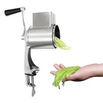 Manual Rotary Cheese Grater Vegetable Slicer Nut Grinder W/ 5 Blades. Fixed Price $37.19.