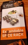 Sorbus Expandable Spice Rack Kitchen Drawer Shatter Resistant Plastic 15X20X1.3". Fixed Price $9.99.