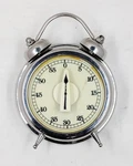 Retro Progressive Kitchen Timer Stainless Steel W/b & Face 60 Min. Non-wrkng. Fixed Price $8.37.