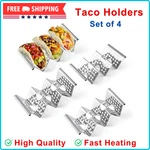 Taco Holders Set Of 4, Stand Stainless Steel Holder, Each Can 3. Fixed Price $8.59.