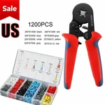 Ferrule Crimper Plier Crimping Tool Kit +1200PCS Cable Wire Electrical Terminals. Fixed Price $19.79.