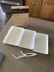 Pampered Chef White Coating Trays & Tool # 2605 - 4 Pc Set New Box. Fixed Price $12.00.