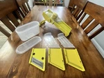 Kitchenaid 4PC Adjustable Non-slip Mandoline Slicer Set, Avocado Green. Fixed Price $50.00.
