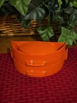 Pizzacraft PC0405 6.5" X 3.25" Calzone Filling And Forming Press Orange. Fixed Price $19.99.