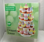 Wilton 4-TIER Dessert Cupcakes Fruit Appetizers Party Decoration Tower #307-856. Fixed Price $12.48.