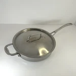 Cuisinox Elite 10" 24 Cm Skillet With Lid Stainless Steel 2.8L Frying Pan Heavy. Fixed Price $32.56.