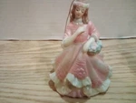 Porcelain 5IN. Pink Southern Belle Figurine With Two Legs Clapper See Pics.. Fixed Price $29.99.