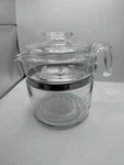 Vintage Pyrex Flameware Cup Glass Coffee Pot Percolator 7756. Fixed Price $85.00.