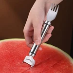 2 1 Stainless Steel Watermelon Cutter Fork Fruit Slicer Kitchen Tool. Fixed Price $8.49.