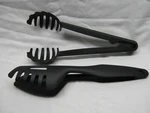 2 Different Tupperware Black Pasta Tongs Grabbers Pick Utensils. Fixed Price $16.00.