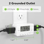 Bn-link 7-DAY Heavy Duty Digital Timer With Dual Outlet, Lcd Display 3-PRONG. Fixed Price $13.15.