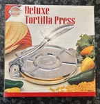 Norpro Deluxe Tortilla Press 6 Inch Cast Aluminum New Box W/ Inst. & Recipes!. Fixed Price $14.00.