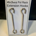 Old Dutch Pot Rack Extension Hooks 8.5 Heavy Gauge Satin Nickel #111SN Pack 2.. Fixed Price $17.60.