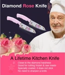 Diamond Rose Chef Kitchen Universal Lifetime Lasting 8" Meat Vegetables Knife. Fixed Price $19.99.