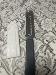 Pampered Chef - Cheese Knife Slicer/spreader Stainless W/protective Cover #1125. Fixed Price $18.00.