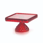 Mosser Glass Usa Vintage Style Square Elizabeth Cake Stand Crystal Red. Fixed Price $128.95.