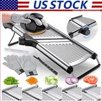 Stainless Steel Mandoline Slicer 5-SETTING Adjustable Vegetable & Meat Cutter. Fixed Price $26.99.