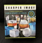 Sharper Image Ice Molds Cube And Sphere 2-PIECE Combo Pack Nib. Fixed Price $9.70.