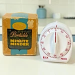 Vintage Lux Minder Kitchen Timer 60 Minutes Working Retro White/red #2428. Fixed Price $35.99.