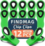 Findmag Big Chip Clip, Green Magnetic Wide Bag Set, Cute Refri. Fixed Price $16.95.