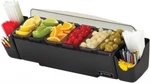 San Jamar BD4006S 10 Pcs The Dome Garnish Center, 3QT Capacity, 22" L X 7-1/2" W. Fixed Price $71.19.