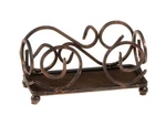 Thirstystone Bronze Colored Iron Coaster Holder With Ball Feet Holds 4-4" Rou.... Fixed Price $16.87.