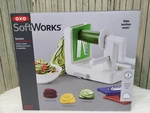 Oxo Softworks Tabletop Spiralizer With 3 Blades & Removable Box. Fixed Price $25.00.