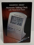 Sharper Image Memento Talking Clock UT955 With Three-event Voice Recorder Timer. Fixed Price $19.96.