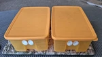 Tupperware Fridge Smart 9" X 6" Storage Container #3991A And Lid #3992A Yellow. Fixed Price $28.99.