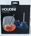 Houdini Swizzle Stick Ice Mold By Rabbit Stainless Steel Bar Cube Stir. Fixed Price $9.35.