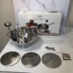 Cuisipro 9 Food Mill With 3 Disks Barely Used Clean. Fixed Price $50.00.