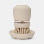 Soap Dispensing Dish Brush Kitchen Scrub Sponge With Storage Holder. Fixed Price $15.00.