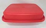 Tupperware #1294 Lg Marinade Meat Tenderizer Keeper Container Red & Sheer U143. Fixed Price $26.39.